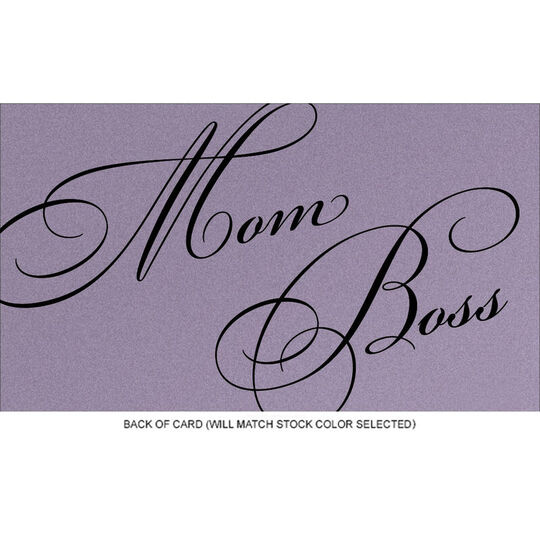 Mom Boss Double Sided Shimmer Contact Cards